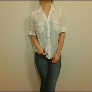 White Soma Button Down Shirt
